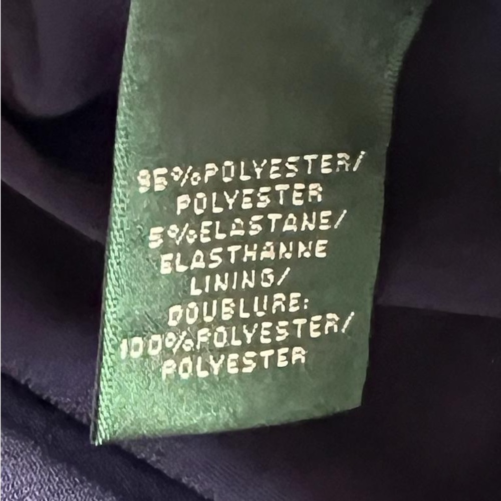 Ralph Lauren Two-Tone Green and Navy Midi Dress - Picture 9 of 9